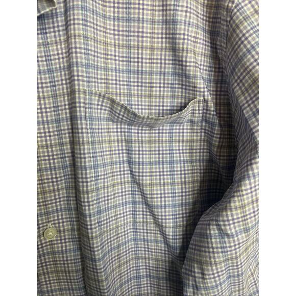 johnnie-O Performance Everest Button Up‎ Shirt Grape Plaid Size Extra Large - Picture 3 of 7